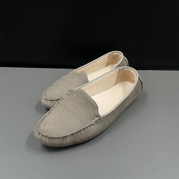 Cole Haan Grand OS Hanneli Driver Ironstone Gray Nubuck Loafers Women's Size 7 B - Picture 1 of 9